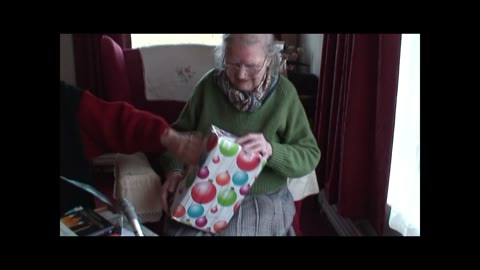 Auntie Jean Charles - 91st Birthday - Opening Presents at Home - Feb 2008